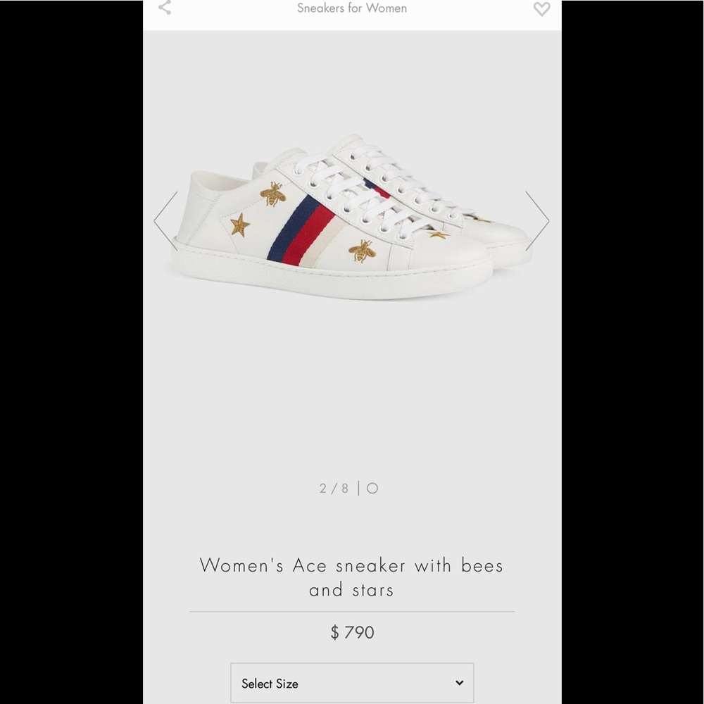 Gucci Ace Sneakers with bee and stars